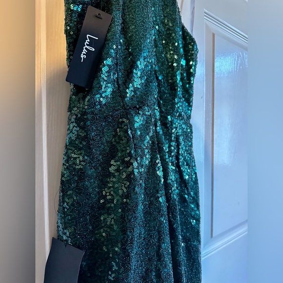 Lulus Hilaria Green Sequin Bodycon Mini Dress XSmall - Picture 4 of 4